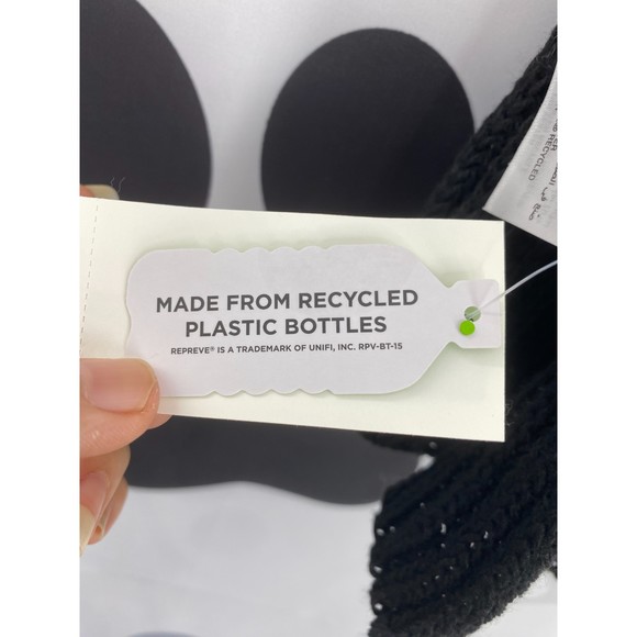 Style & Co NWT Solid Ribbed Muffler Extra Long Recycled Wrap Scarf Black OS New - Picture 6 of 10